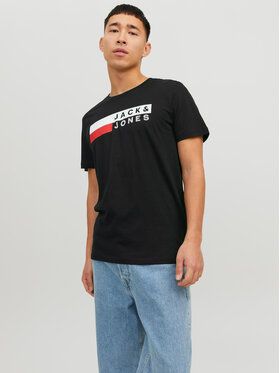 Jack&Jones Tričko Corp Logo 12151955 Čierna Regular Fit