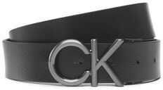 Calvin Klein Pánsky opasok Adj/Rev Ck Metal Bombe Pb 35mm K50K510354 Čierna