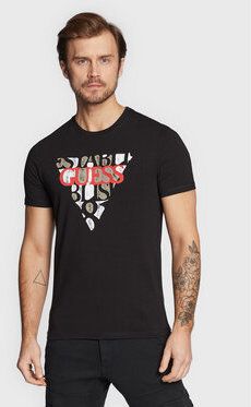 Guess Tričko M3RI12 J1314 Čierna Slim Fit