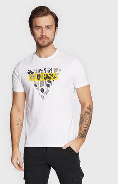 Guess Tričko M3RI12 J1314 Biela Slim Fit
