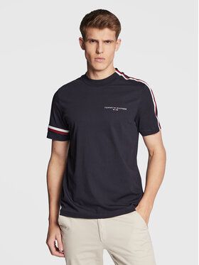 Tommy Hilfiger Tričko Global Stripe MW0MW29393 Tmavomodrá Regular Fit