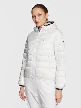 Tommy Jeans Vatovaná bunda Quilted Tape DW0DW15168 Biela Regular Fit