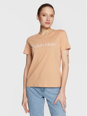 Calvin Klein Tričko Core Logo K20K202142 Béžová Regular Fit