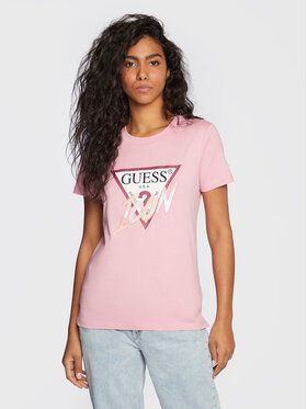 Guess Tričko Icon W3RI12 I3Z14 Ružová Regular Fit