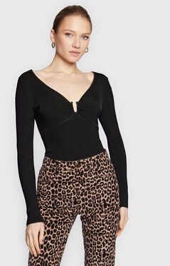Guess Blúzka W3RR33 Z30K0 Čierna Slim Fit