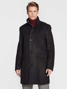 Boss Vlnený kabát H-Jared-Standup-224 50479757 Čierna Regular Fit