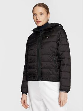 Tommy Jeans Vatovaná bunda Quilted Tape DW0DW15168 Čierna Regular Fit