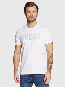 Guess Tričko M3RI05 J1314 Biela Slim Fit