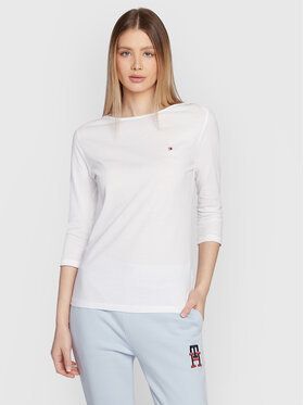 Tommy Hilfiger Blúzka Boat WW0WW31669 Biela Slim Fit