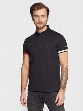 Tommy Hilfiger Polokošeľa Flag MW0MW29528 Tmavomodrá Slim Fit