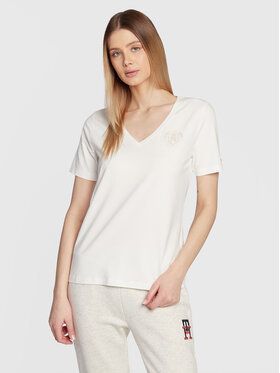 Tommy Hilfiger Tričko Crest WW0WW37204 Béžová Regular Fit