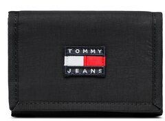 Tommy Jeans Veľká pánska peňaženka Tjm Heritage Trifold AM0AM11032 Čierna