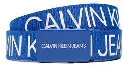 Calvin Klein Jeans Detský opasok Canvas Logo Belt IU0IU00125 Modrá