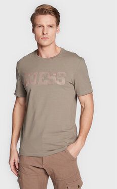 Guess Tričko Ermak M3RI05 J1314 Zelená Slim Fit