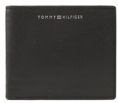 Tommy Hilfiger Veľká pánska peňaženka Th Bus Leather Cc Flap And Coin AM0AM10983 Čierna