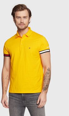 Tommy Hilfiger Polokošeľa Flag MW0MW29528 Žltá Slim Fit