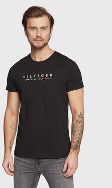 Tommy Hilfiger Tričko New York MW0MW29372 Čierna Slim Fit