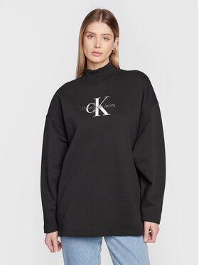 Calvin Klein Jeans Mikina J20J220431 Čierna Oversize