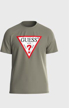 Guess Tričko Original Logo M2YI71 I3Z11 Zelená Slim Fit