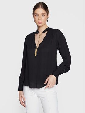 Elisabetta Franchi Blúzka CA-005-31E2-V320 Čierna Regular Fit