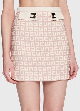 Elisabetta Franchi Mini sukňa GO-004-31E2-V220 Béžová Slim Fit