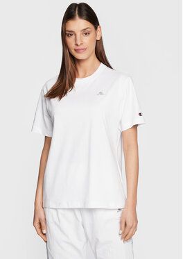 Champion Tričko Logo 115498 Biela Regular Fit