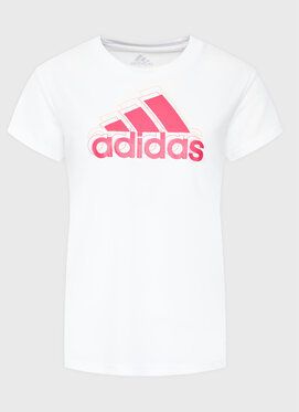 adidas Funkčné tričko Brand Love HK6514 Biela Regular Fit