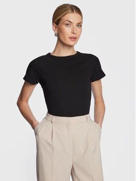 Samsøe Samsøe Tričko Helene F22900010 Čierna Slim Fit