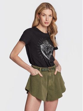 Pinko Tričko Bussolotto 100355 A0OO Čierna Regular Fit
