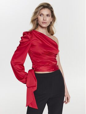 Pinko Blúzka Thira 100227 A0J1 Červená Regular Fit