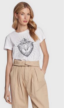 Pinko Tričko 100355 A0OO Biela Regular Fit