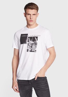 Armani Exchange Tričko 3RZTAB ZJA5Z 1100 Biela Regular Fit