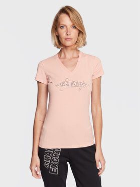 Armani Exchange Tričko 3RYTBR YJDTZ 14AO Ružová Regular Fit