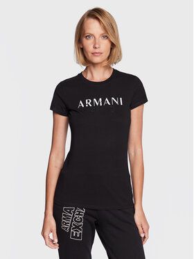 Armani Exchange Tričko 3RYTBK YJDTZ 1200 Čierna Regular Fit