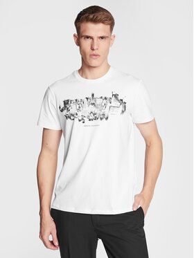 Armani Exchange Tričko 3RZTBN ZJAAZ 1100 Biela Regular Fit
