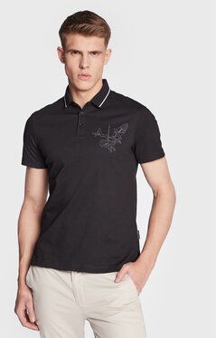 Armani Exchange Polokošeľa 3RZFAD ZJHAZ 1200 Čierna Regular Fit