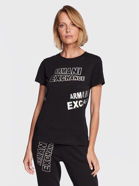 Armani Exchange Tričko 3RYTBD YJCHZ 1200 Čierna Regular Fit