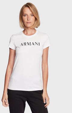 Armani Exchange Tričko 3RYTBK YJDTZ 1000 Biela Regular Fit