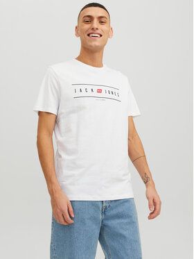 Jack&Jones Tričko Flag 12221011 Biela Regular Fit