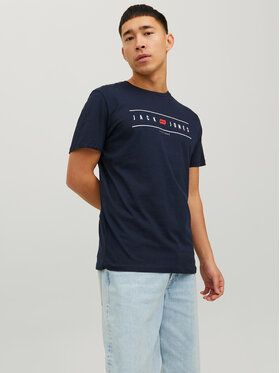 Jack&Jones Tričko Flag 12221011 Tmavomodrá Regular Fit