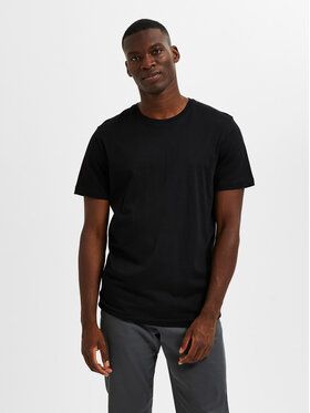 Selected Homme Súprava 3 tričiek Haxel 16087854 Čierna Regular Fit