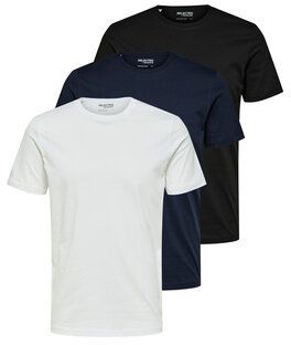 Selected Homme Súprava 3 tričiek Axel 16087854 Farebná Regular Fit