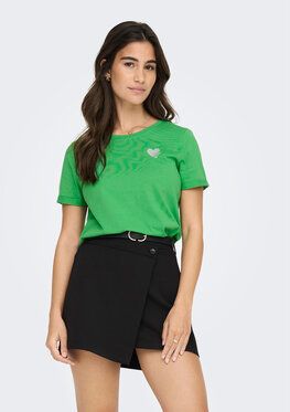 ONLY Tričko Kita 15244714 Zelená Regular Fit
