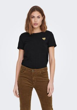 ONLY Tričko Kita 15244714 Čierna Regular Fit