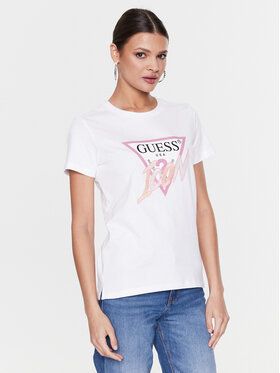 Guess Tričko Icon W3RI12 I3Z14 Biela Regular Fit