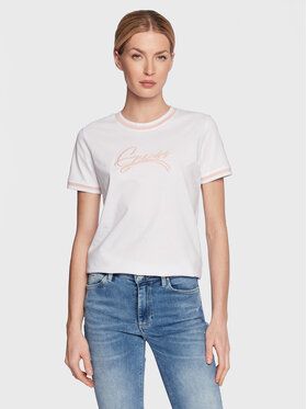 Guess Tričko Camila W3RI31 I3Z11 Biela Regular Fit