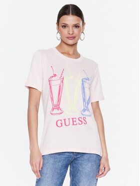 Guess Tričko Adelita W3RI24 KBK72 Ružová Regular Fit