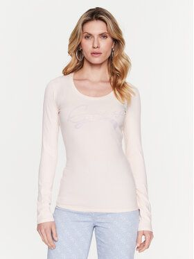 Guess Blúzka Adelina W3RI49 J1314 Ružová Slim Fit