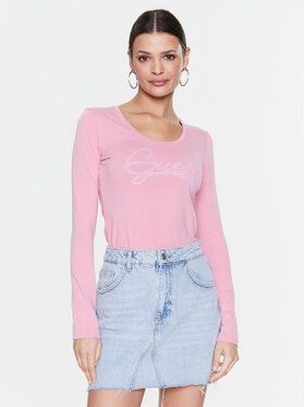 Guess Blúzka Adelina W3RI49 J1314 Ružová Slim Fit