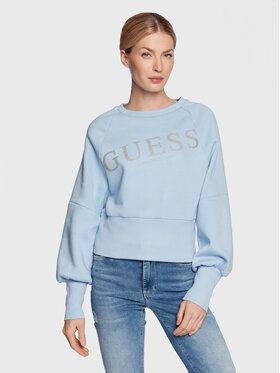 Guess Mikina Agacia W3RQ11 KB683 Modrá Regular Fit